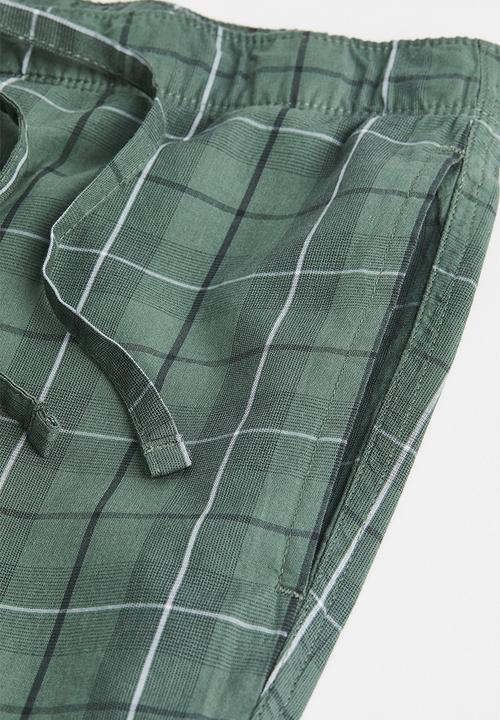H&M - Pyjama bottoms - green/checked