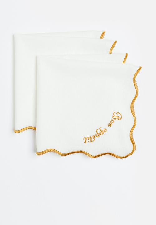 H&M - 2-pack linen-blend napkins - multi/white