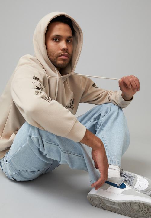 Factorie - Oversized nfl hoodie - lcn nfl beige/dolphins multi