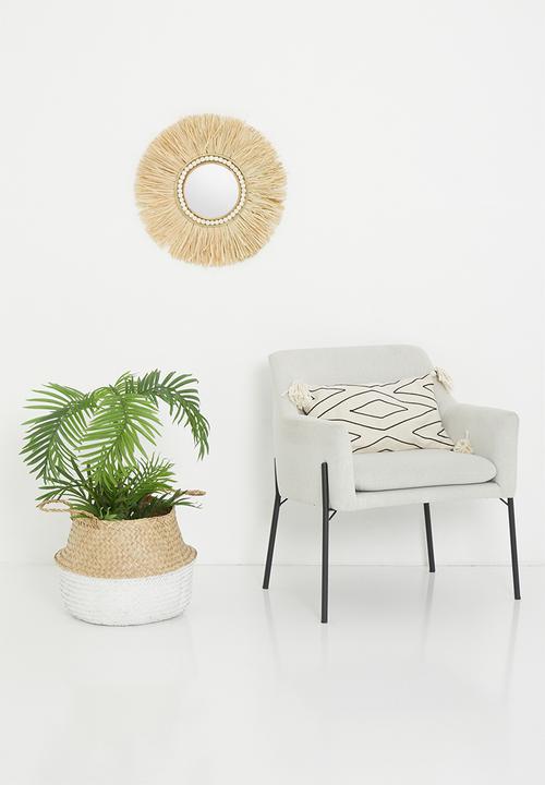 H&S - Raffia mirror- natural