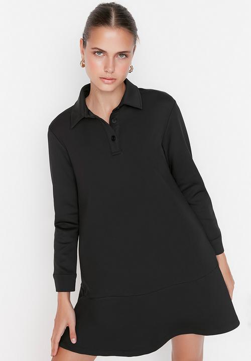 Trendyol - Scuba shift dress - black