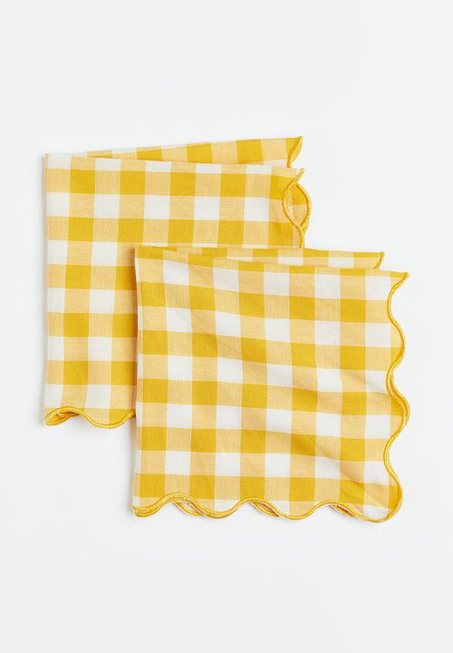 H&M - 2-pack cotton napkins - multi/yellow