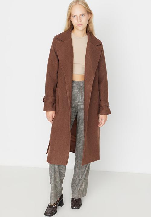 Trendyol - Belted coat - brown