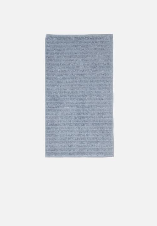 Sixth Floor - Ribbed zero twist woven towel - soft blue