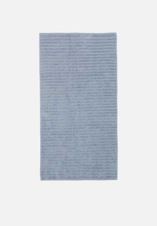 Sixth Floor - Ribbed zero twist woven towel - soft blue