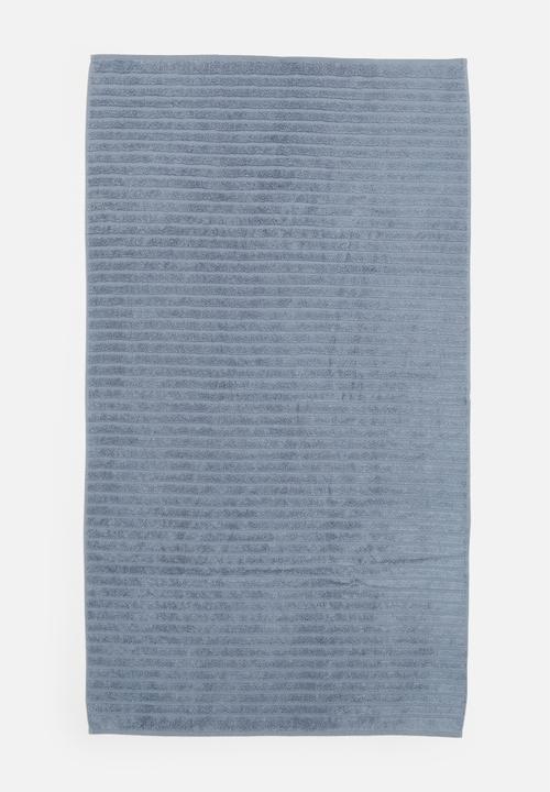 Sixth Floor - Ribbed zero twist woven towel - soft blue