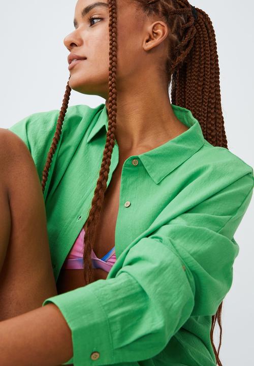 Cotton On - Swing beach shirt - frog green