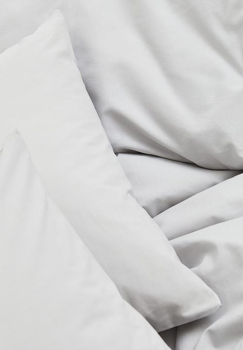 H&M - Cotton double/king duvet cover set - grey