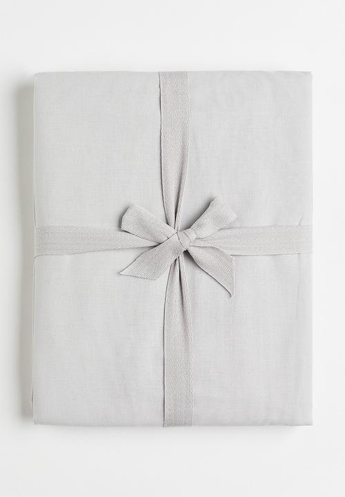H&M - Cotton double/king duvet cover set - grey