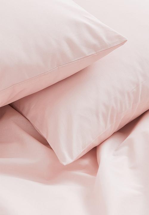 H&M - Cotton double/king duvet cover set - pink