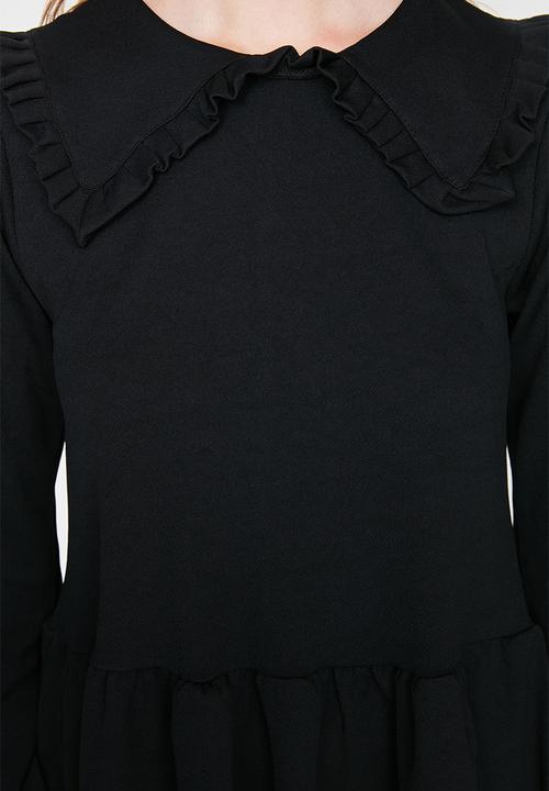 Trendyol - Baby collar knit dress - black