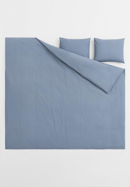 H&M - Cotton duvet cover set - blue