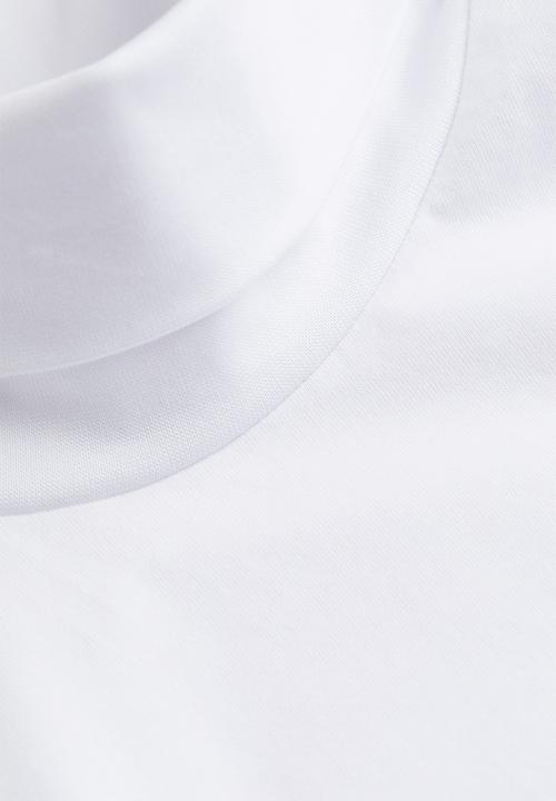 H&M - Slim fit cotton polo-neck top - white