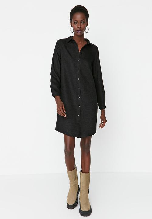Trendyol - Shirt dress - black