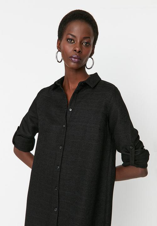 Trendyol - Shirt dress - black