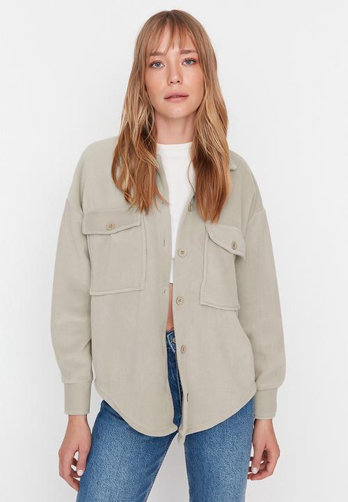 Trendyol - Thick fleece jacket - beige