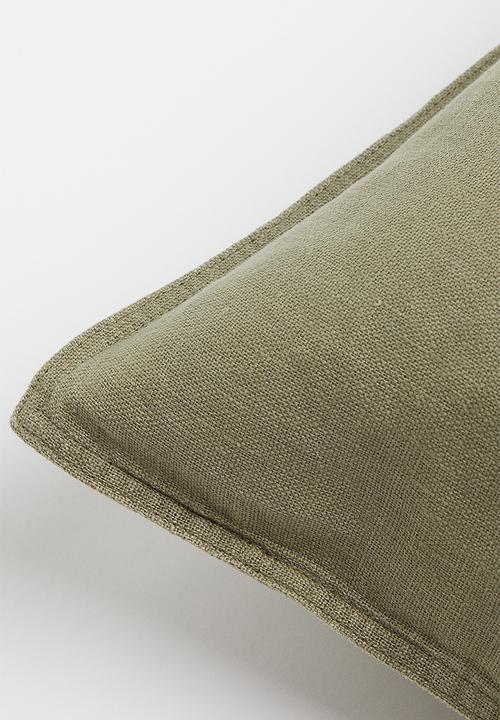H&M - Washed linen cushion cover - green