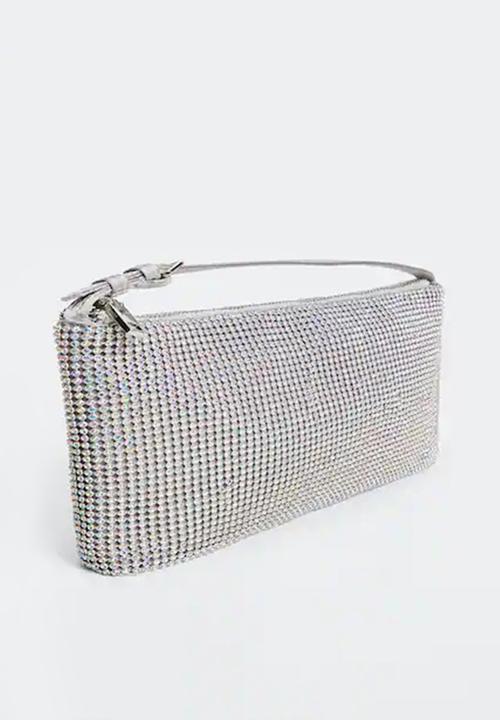 MANGO - Bag strass - silver