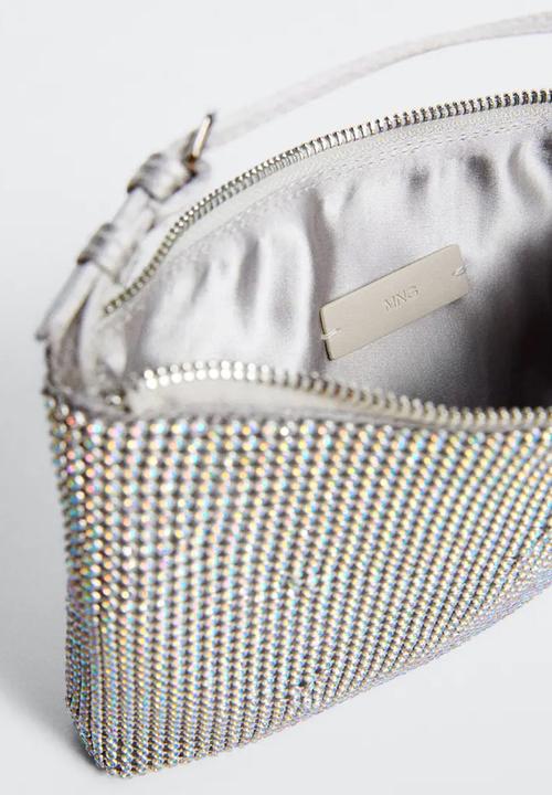 MANGO - Bag strass - silver