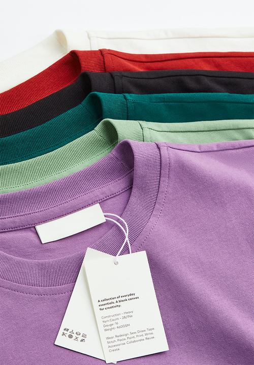H&M - Oversized fit cotton T-shirt - deep lilac 
