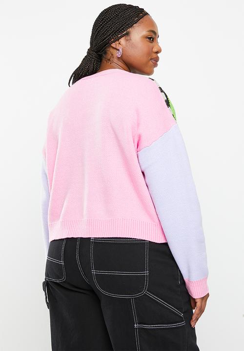 Cotton On - Curve keith haring cardigan - lcn kh keith haring intarsia