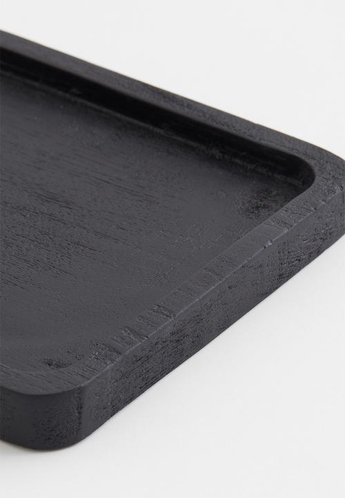 H&M - Small wooden tray - black