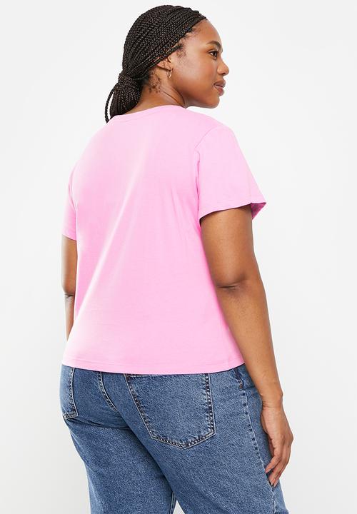 Cotton On - Curve 91 short sleeve tee- poppy pink