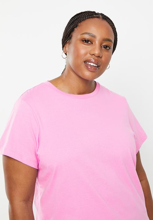 Cotton On - Curve 91 short sleeve tee- poppy pink