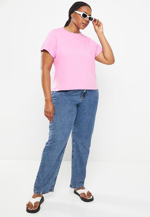 Cotton On - Curve 91 short sleeve tee- poppy pink