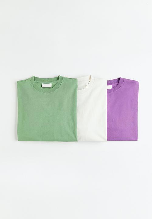 H&M - Oversized fit cotton top - deep lilac 