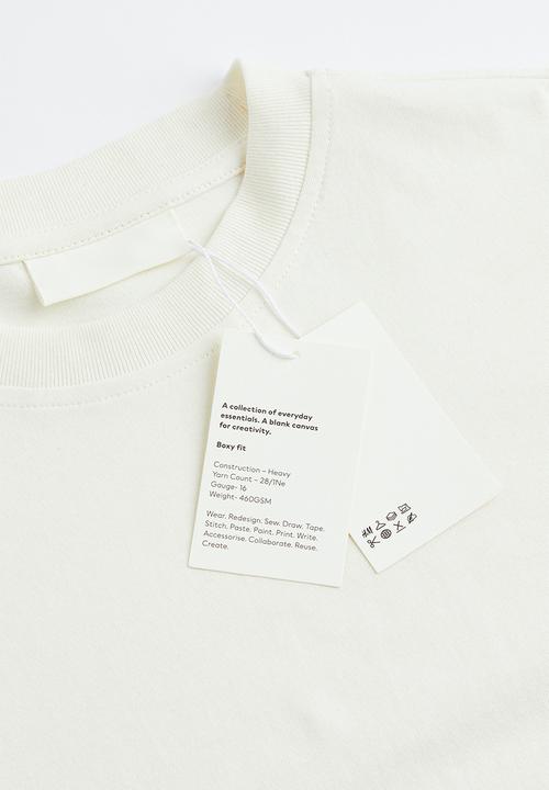 H&M - Oversized fit cotton top - off white
