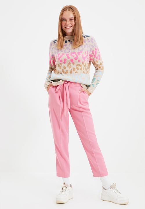 Trendyol - Crew collar knit sweater - stone