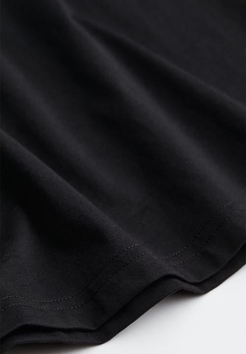 H&M - Slim fit pima cotton T-shirt - black