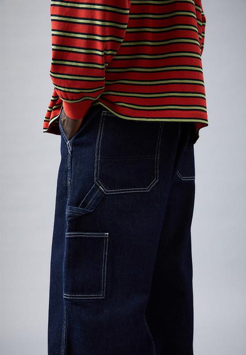 H&M - Relaxed worker jeans - dark denim blue