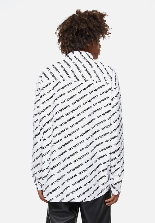 H&M - Oversized fit oxford shirt - white/the simpsons