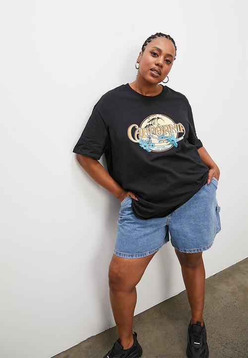 Blake - Graphic oversized tee - black3