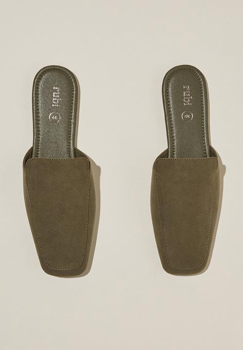 Cotton On - Gia minimal mule - soft olive 