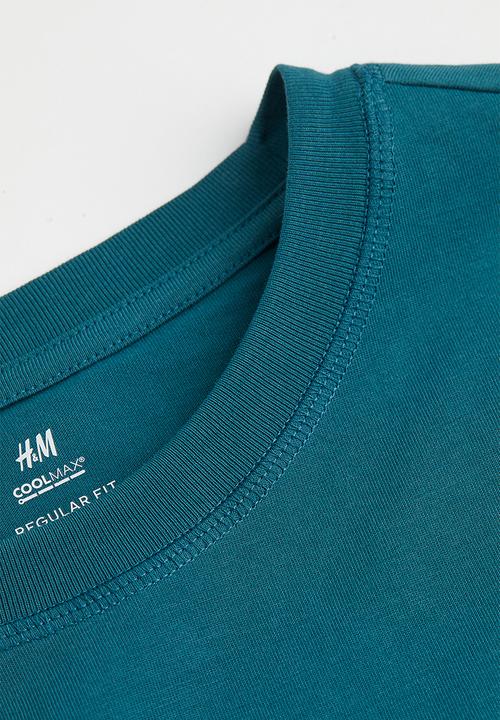 H&M - Regular fit coolmax® top - dark turquoise