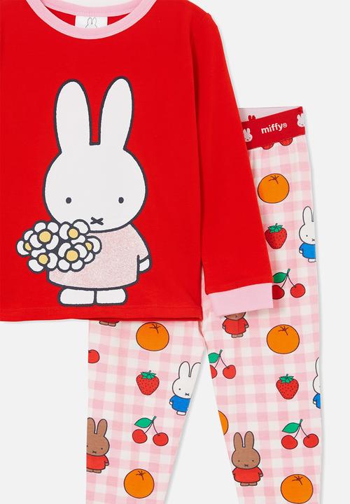 Cotton On - florence long sleeve pyjama set licensed-lcn mif flame red/miffy cali 
