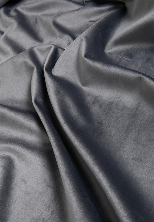 Sixth Floor - Velvet eyelet curtain 2 pack - charcoal