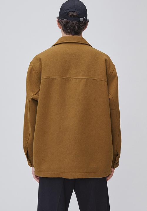 H&M - Wool-blend shacket - dark beige