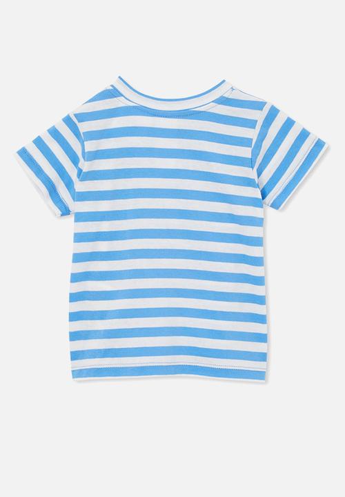 Cotton On - Jamie short sleeve tee - license-lcn miff blue bell stripe/miffy fun
