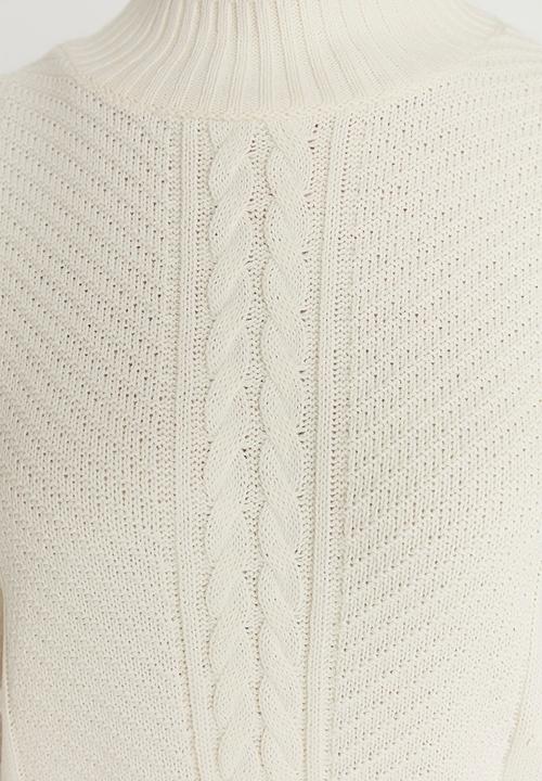 Trendyol - Long knit sweater - ecru