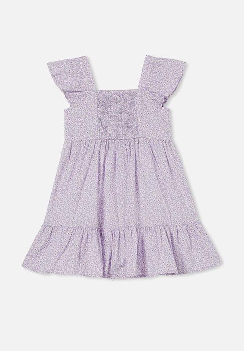 Cotton On - Alyssa short sleeve dress - lilac drop & ditsy floral
