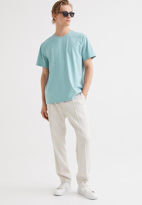 H&M - Regular fit pima cotton T-shirt - turquoise