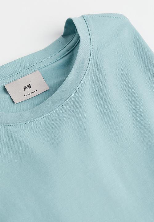 H&M - Regular fit pima cotton T-shirt - turquoise