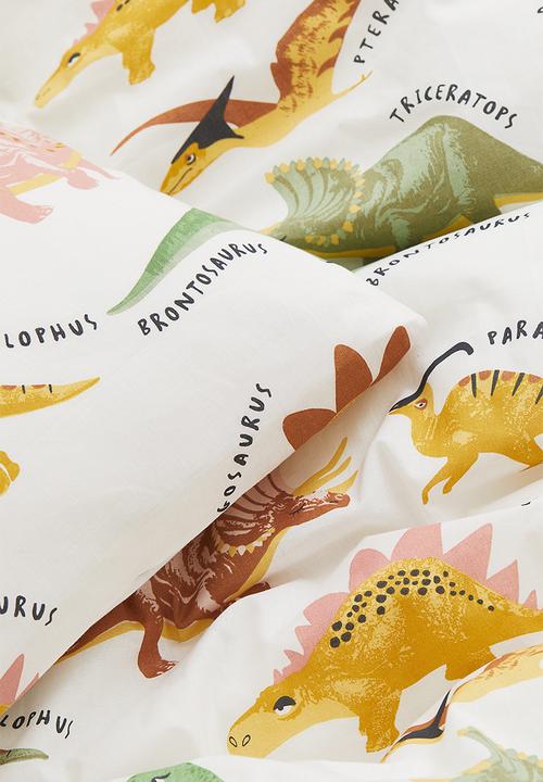 H&M - Patterned single duvet cover set - multi/white