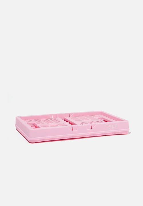 Typo - Small foldable storage -  rosa powder 