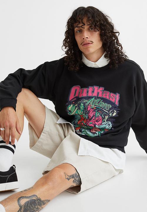 H&M - Relaxed fit sweatshirt - black/outkast