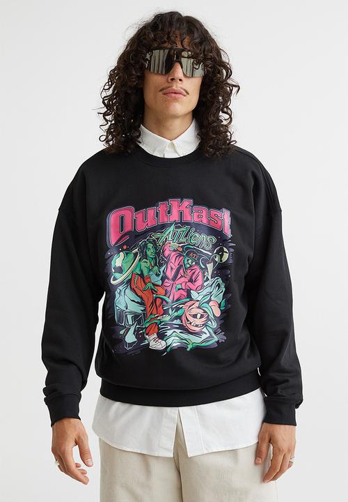 H&M - Relaxed fit sweatshirt - black/outkast